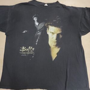 Vintage Buffy The Vampire Slayer Angel David Boreanaz T-shirt Fox 1998 Black XL